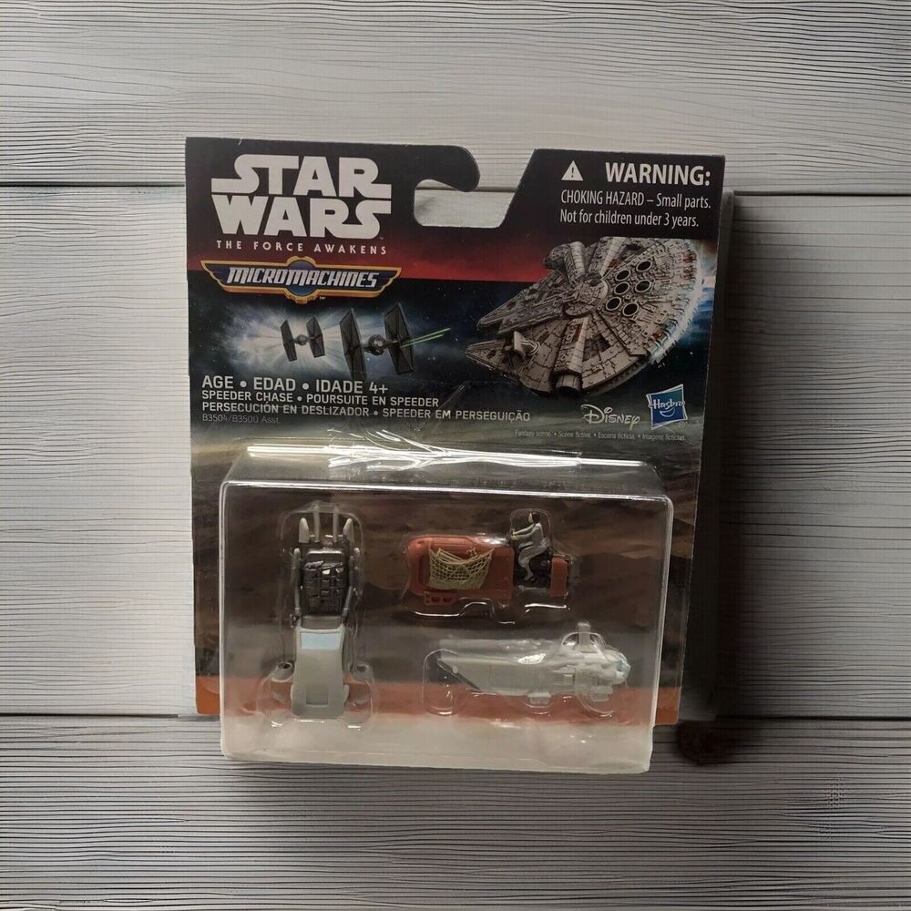 Star Wars The Force Awakens Micro Machines 3-Pack Speeder Chase Set New